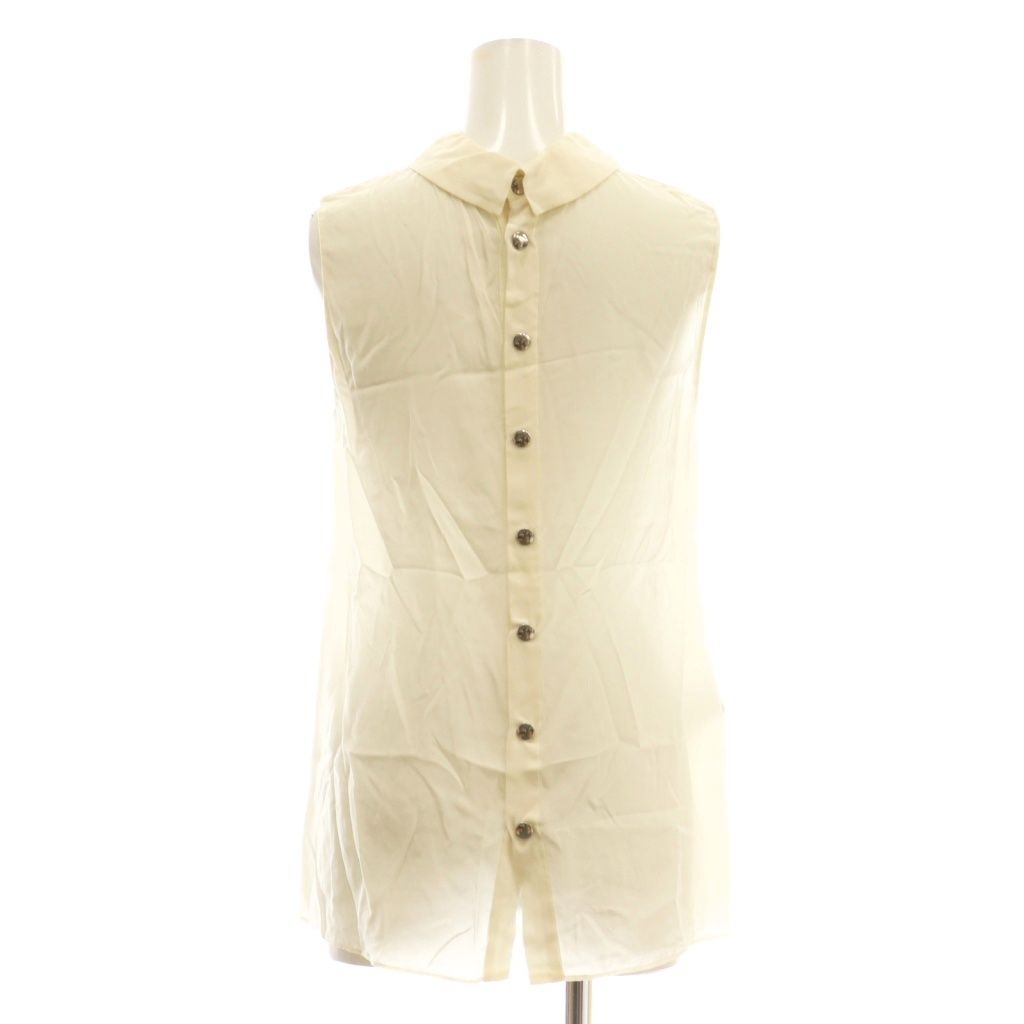 ミュウミュウ miumiu フリル レース ノースリーブシャツ ブラウス