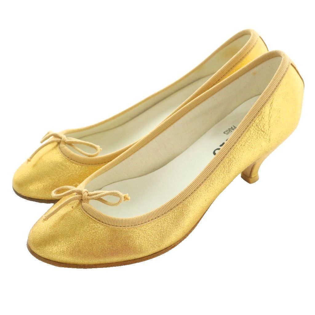 【新品】Repettoレペット ゴールド バレエシューズ 36サイズ レペット Repetto バレエシューズ 36 金色 ゴールドカラー /SS □OS