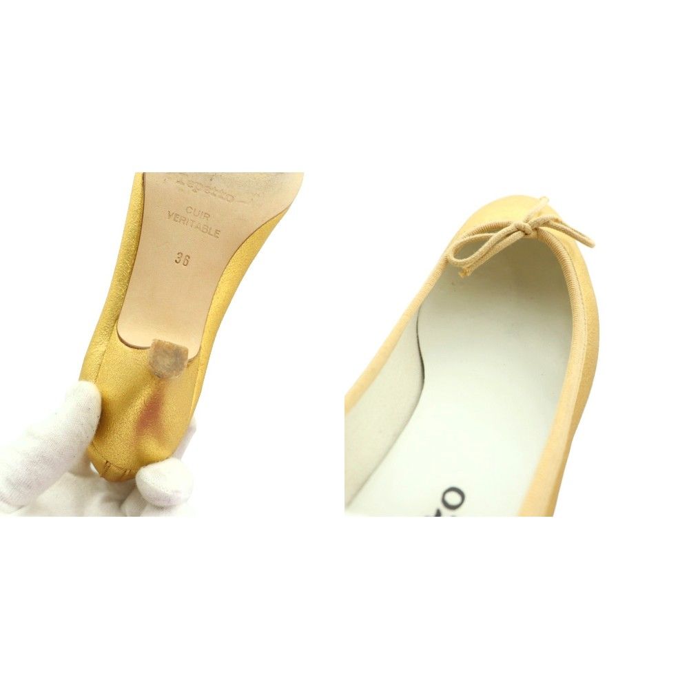 レペット Repetto バレエシューズ 36 金色 ゴールドカラー /SS □OS