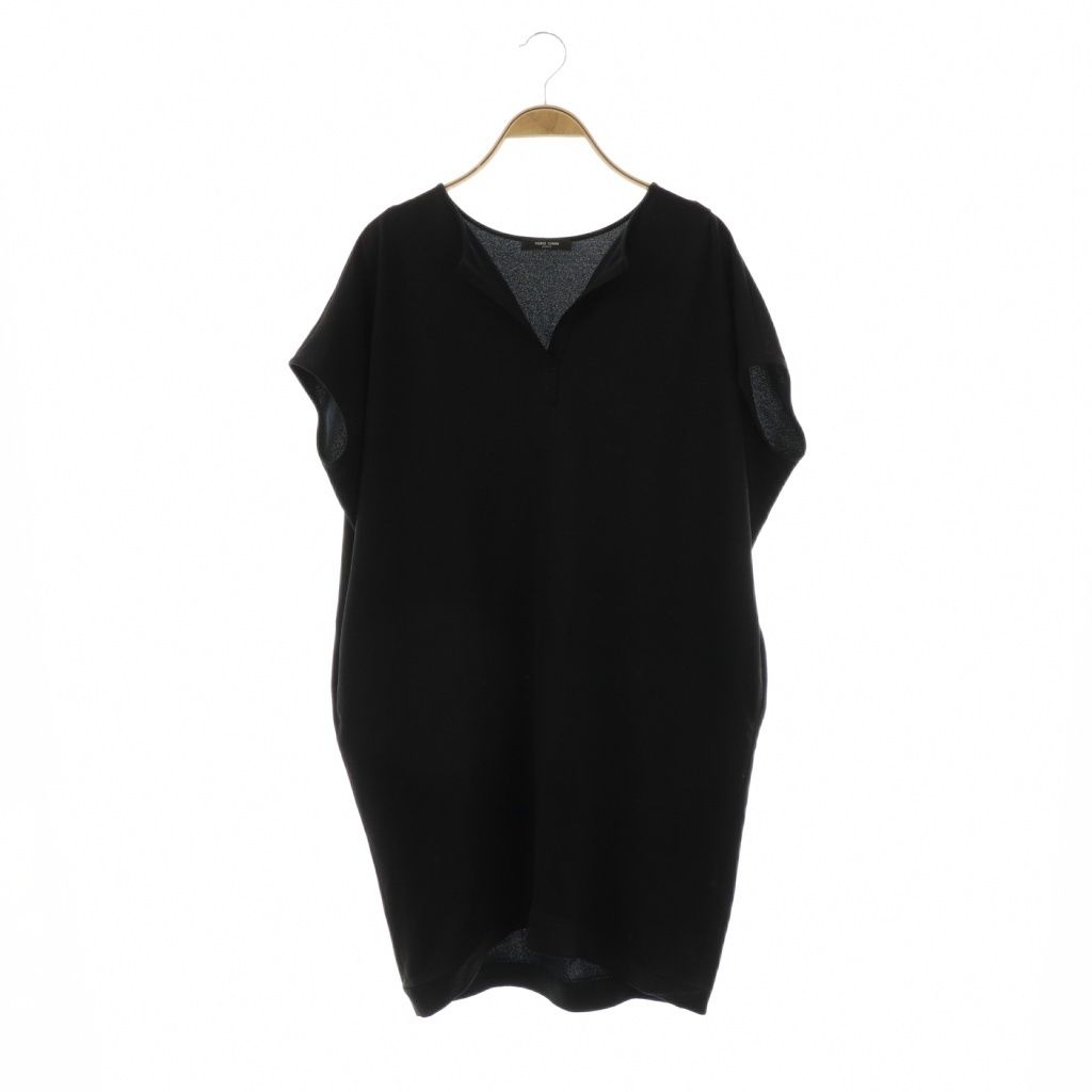 ヨーコチャン YOKO CHAN スキッパーコクーンワンピース 膝丈 フレンチ