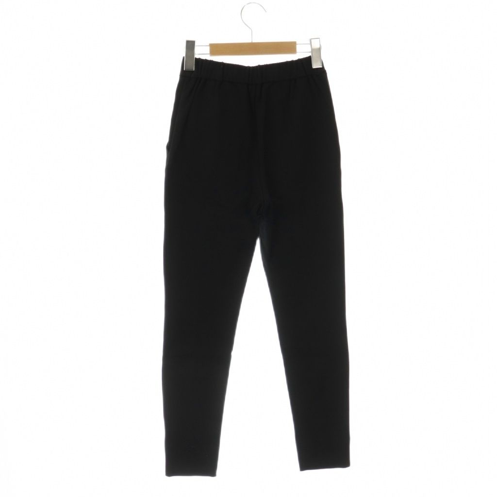 ヨリ yori ぬくぬくフロントスリットレギパン パンツ 36 ブラック /DO