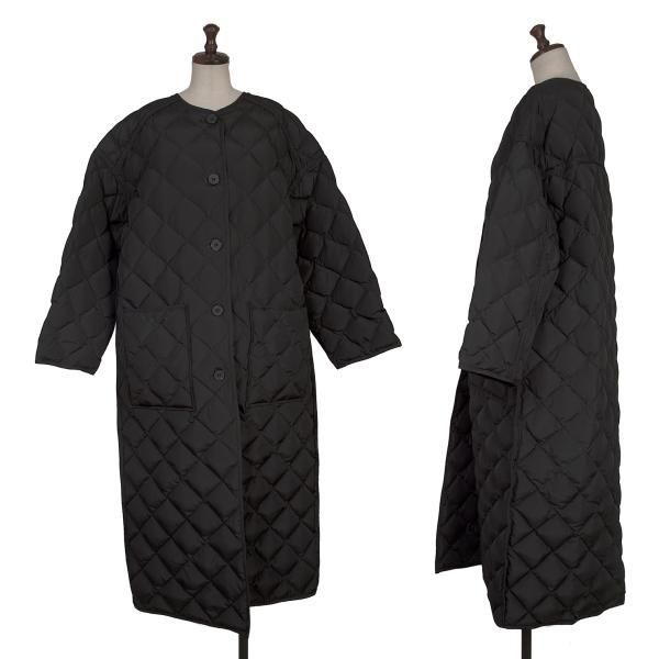 シティショップCITYSHOP ノーカラーキルティングダウンコート 黒38