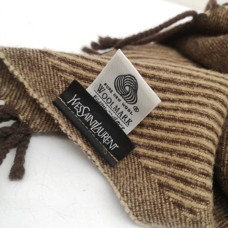 イヴサンローラン YSL ロゴ 大判 マフラー ストール メンズ - ISItems
