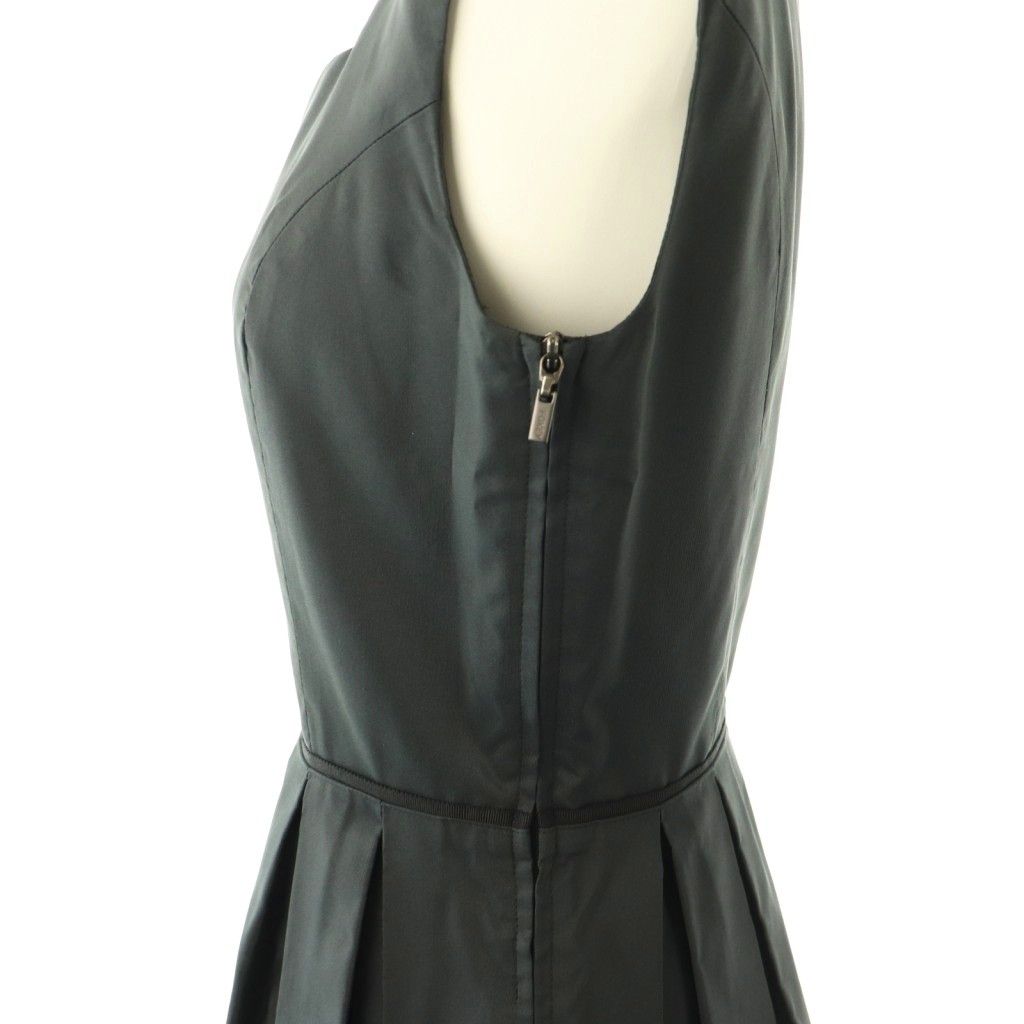 新品同様✨FOXEY フォクシー ワンピース 38 ダークネイビー 結婚式 極美品✨FOXEY フォクシー プリーテッドドレス ワンピース ネイビー 38