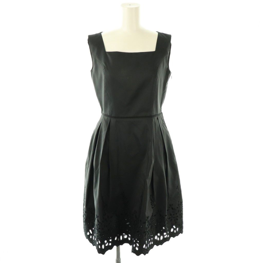 フォクシー FOXEY カットワークワンピース 38 ダークネイビー 27066