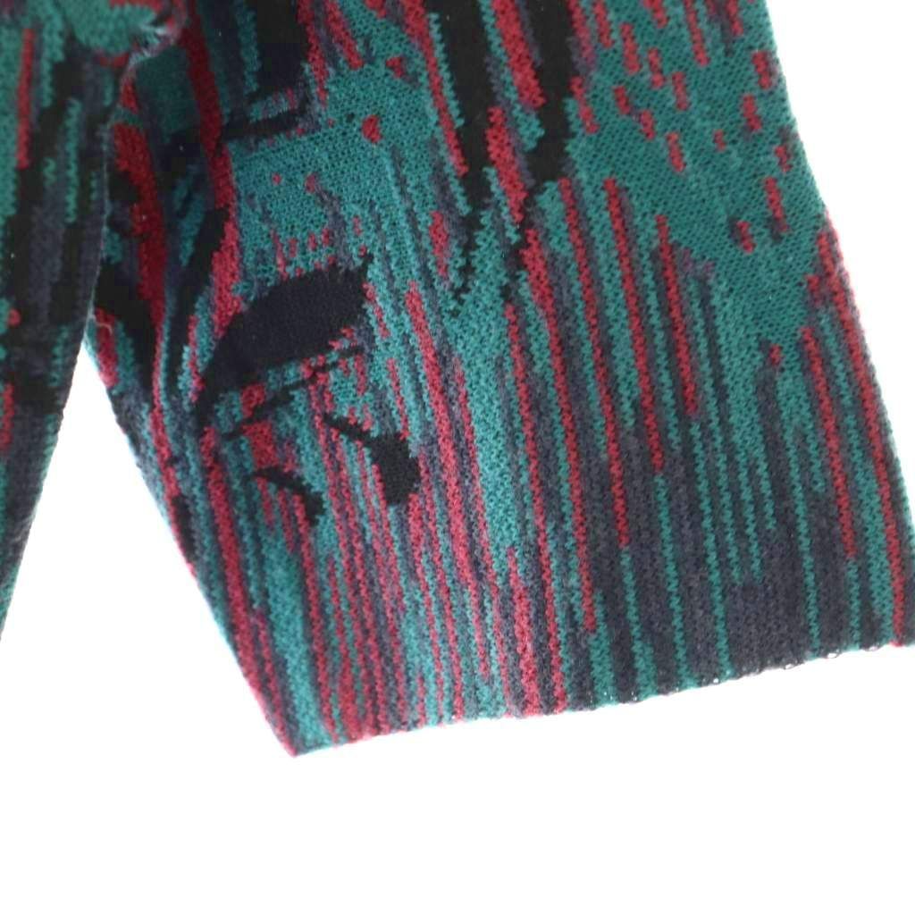 エムミッソーニ M MISSONI ウール総柄ニットワンピース ミニ 半袖 38