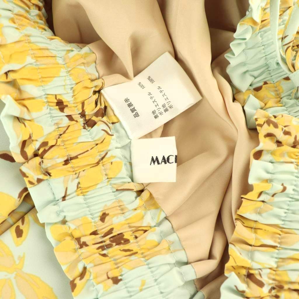 マチャット MACHATT フラワーワイドパンツ イージー ライトブルー /HK