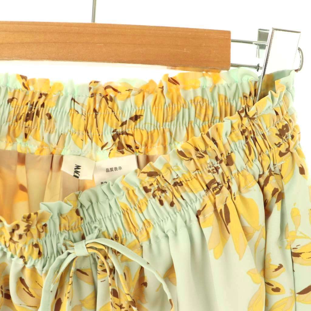 マチャット MACHATT フラワーワイドパンツ イージー ライトブルー /HK