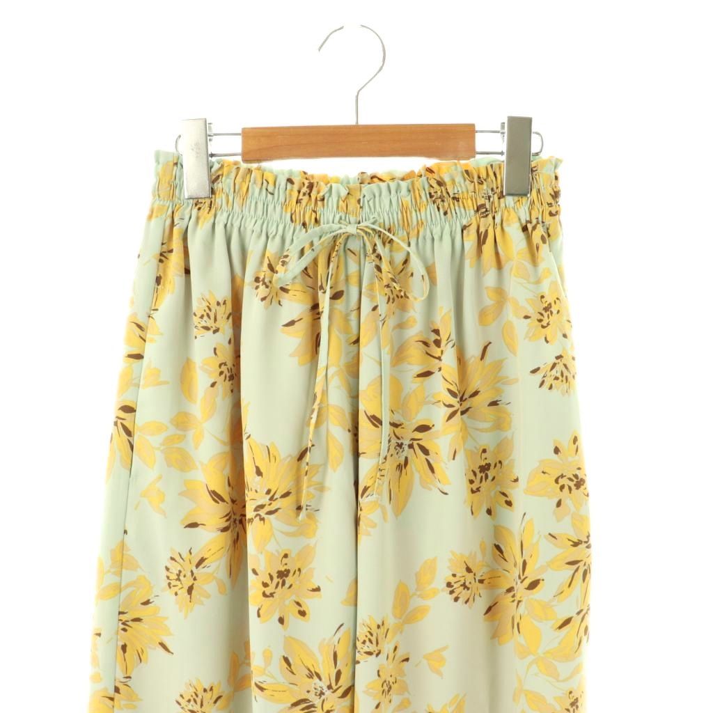 マチャット MACHATT フラワーワイドパンツ イージー ライトブルー /HK