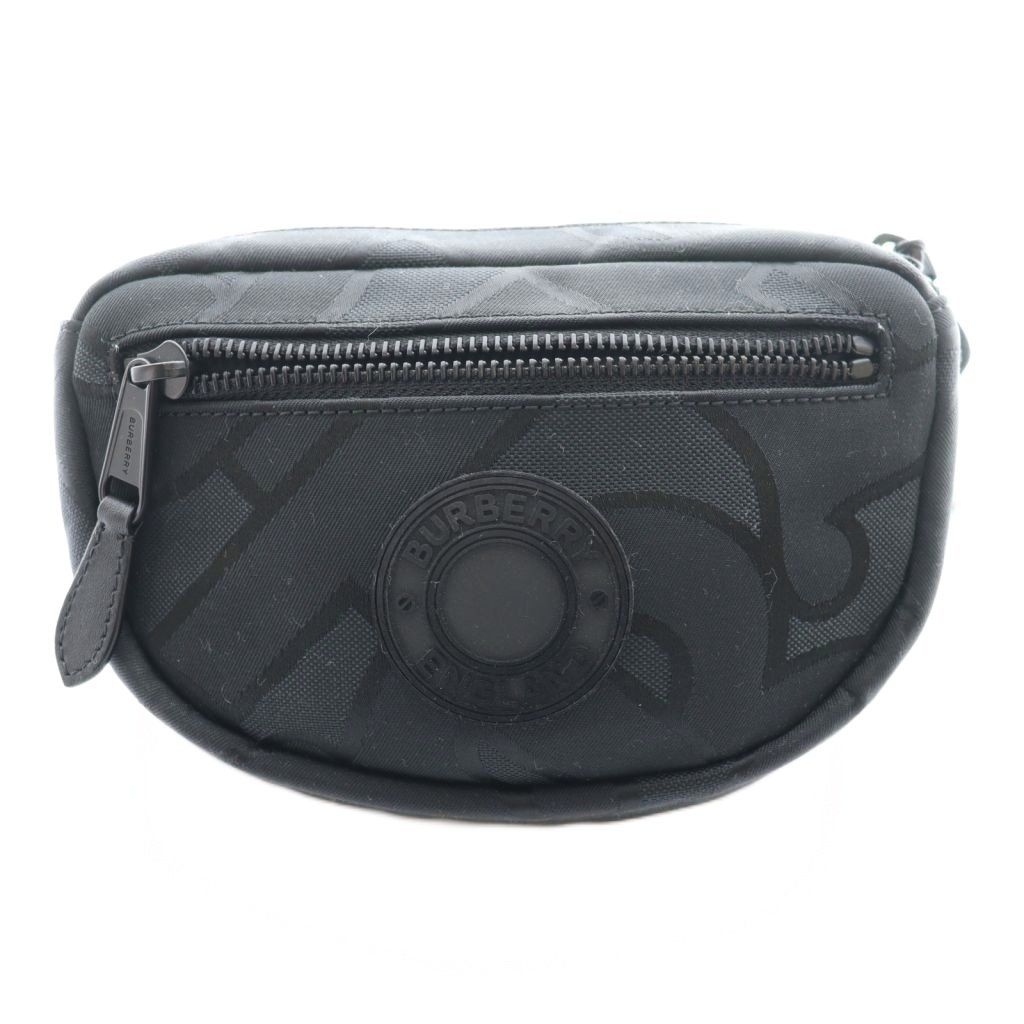 バーバリー スモール モノグラム キャノン バムバッグ ボディ ウエスト 黒 ブラック 8032395 SS OS
