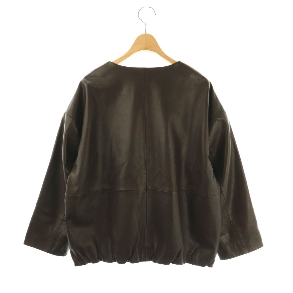 ビアズリー ガリャルダガランテ シープレザージャケット ノー ブルゾン 羊革 1 ダークブラウン ES OS