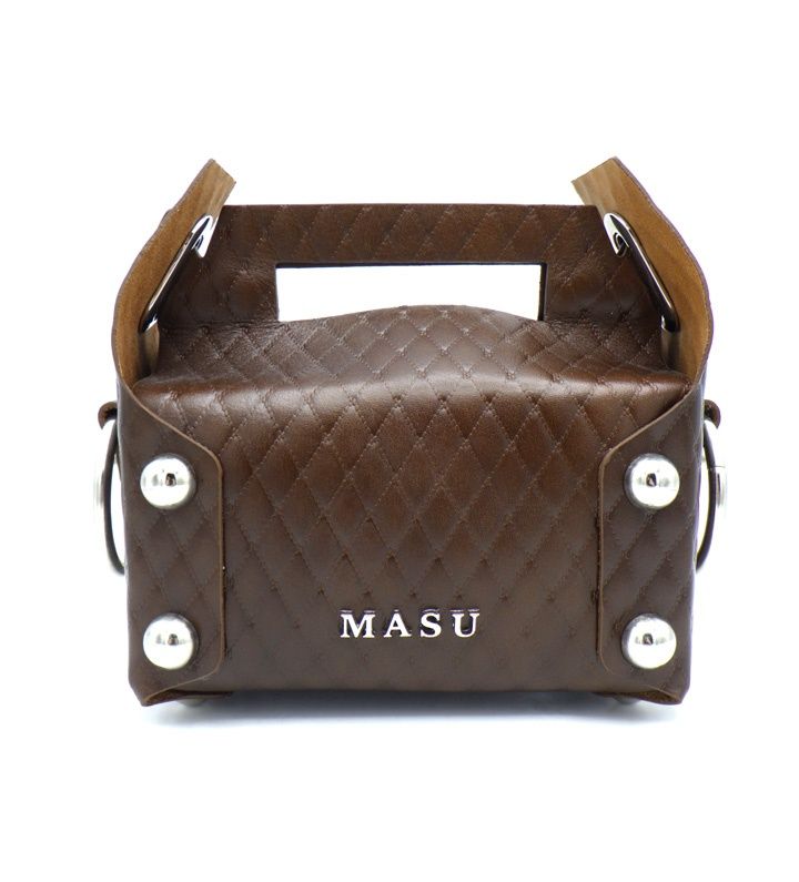 エムエーエスユー MASU 25 AW LEATHER CAKE BAG レザー ケーキ ペティット ハンド バッグ 46515