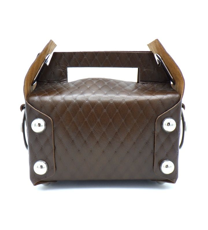 エムエーエスユー MASU 25 AW LEATHER CAKE BAG レザー ケーキ ペティット ハンド バッグ 46515