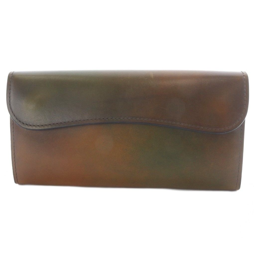 ワイルドスワンズ WAVE スフマートレザー 長財布 ブラウン YO 25 AD