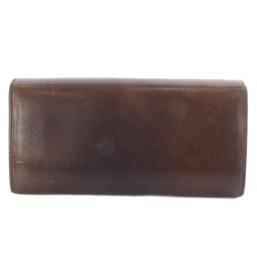 ワイルドスワンズ WAVE 長財布 シェルコードバン ダブルホック ブラウン YO 24 AD