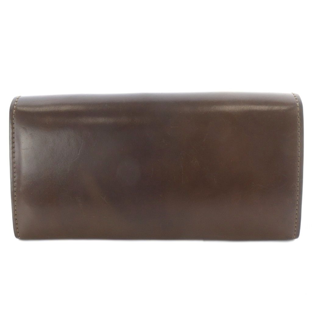 ワイルドスワンズ WAVE 長財布 シェルコードバン ダブルホック ブラウン YO 23 AD