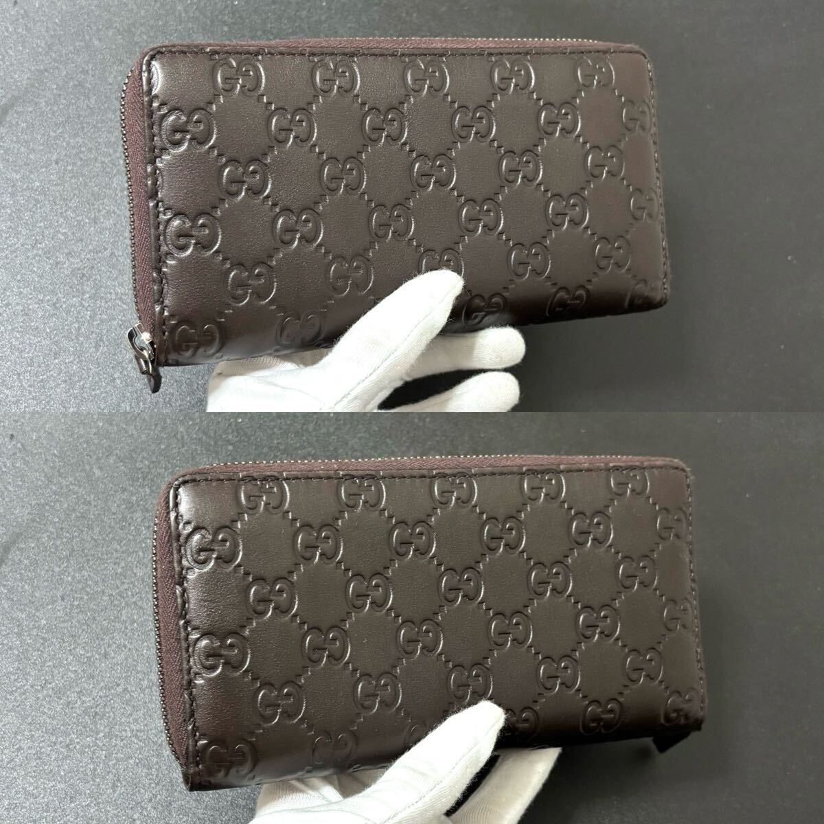 m2 GUCCI 長 財布 ジップ アラウンド ウォレット ラウンド ファスナー