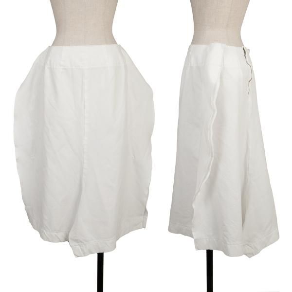 コムデギャルソン　白ロングスカート コムデギャルソンCOMME des GARCONS ポリアウトシームスカート 白S