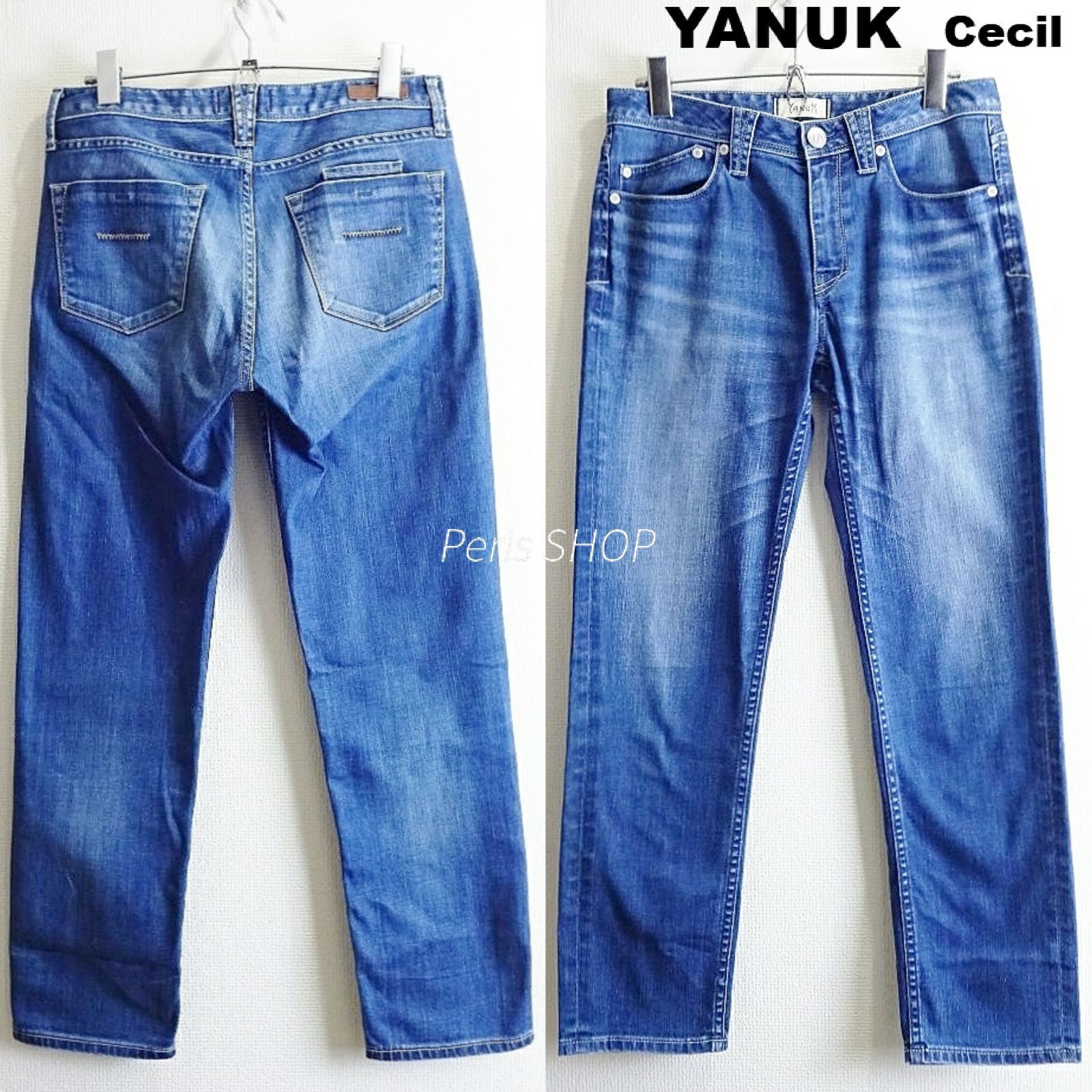 ヤヌーク Cecil W73cm ボーイズドスリムデニム ストレッチ レディース