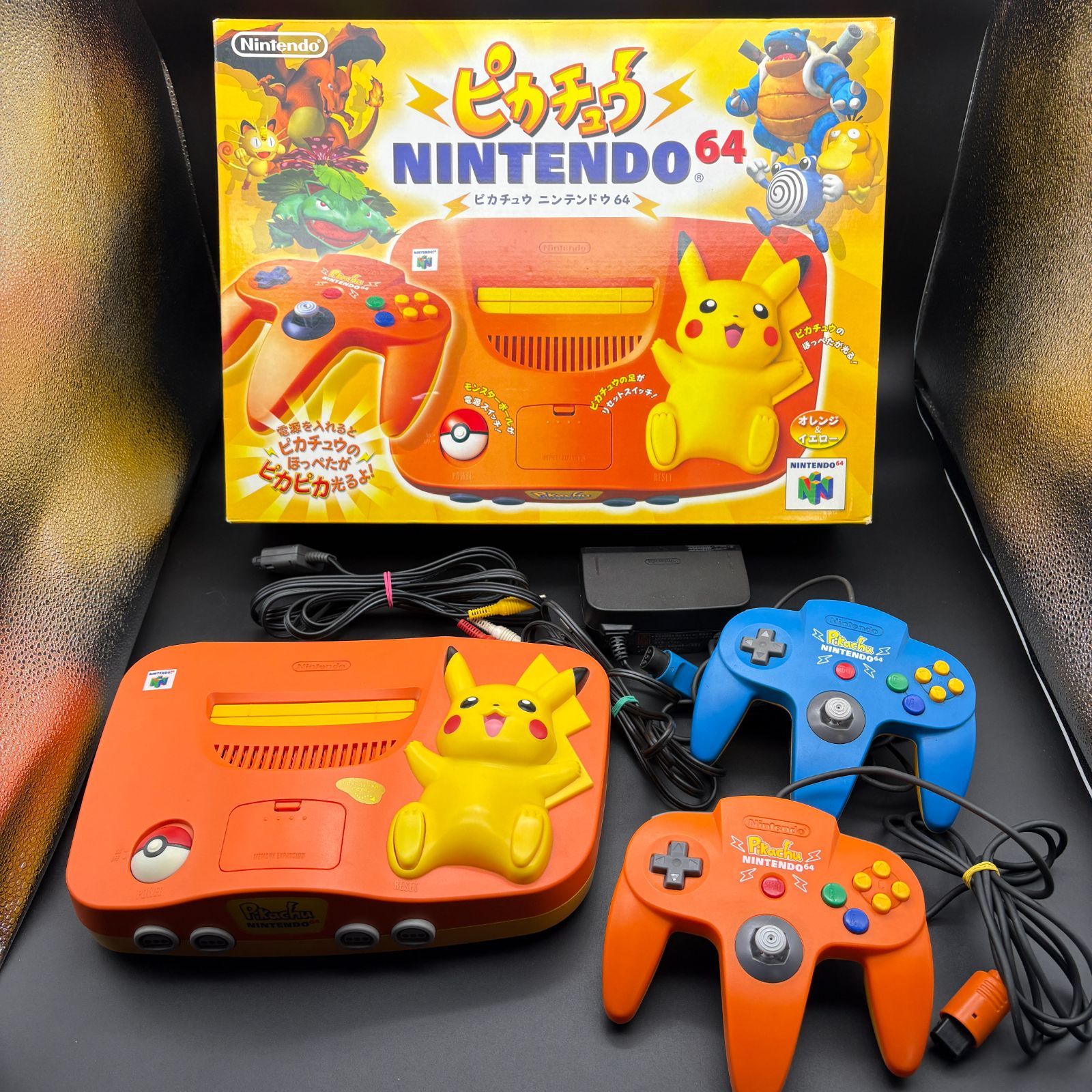 Nintendo 64 ピカチュウモデル コントローラー ピカチュウブルー付き き 説明書のみ N ニンテンドー 任天堂