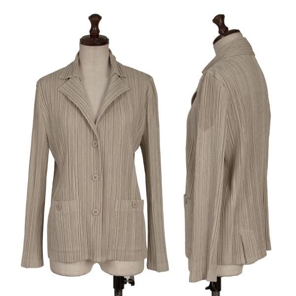 PLEATS PLEASE プリーツジャケット フーデッド　サイズ3 プリーツプリーズPLEATS PLEASE コットンポリプリーツジャケット