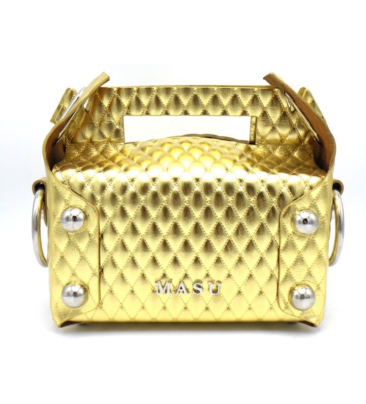 エムエーエスユー MASU 25 AW LEATHER CAKE BAG レザー ケーキ ペティット ハンド バッグ 46516