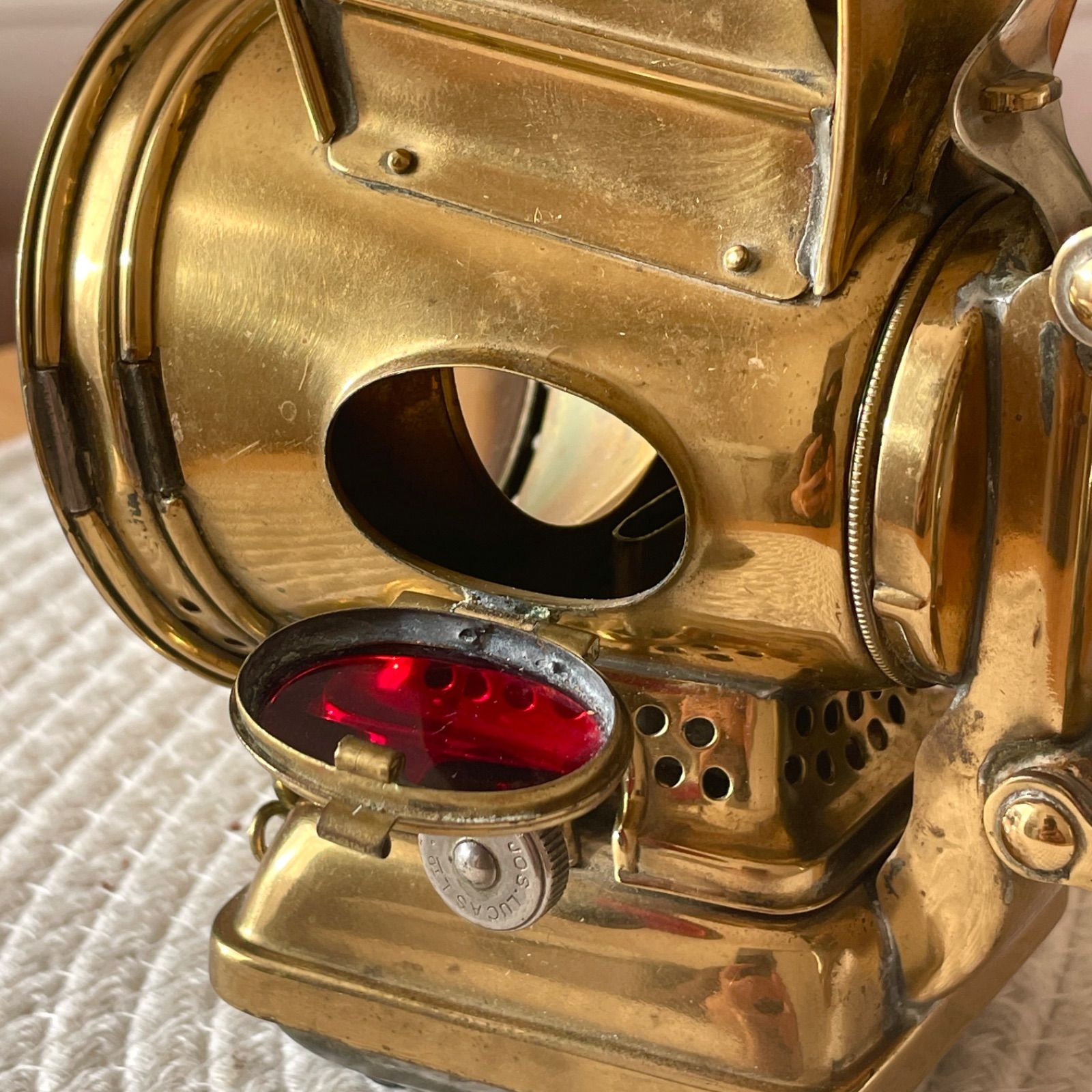  1900 s Lucas Silver King オイル-ランプ ニッケル版 バイシクルランプ ライト アウトドア 自転車 ヘッドライト ランタン ライト ランタン