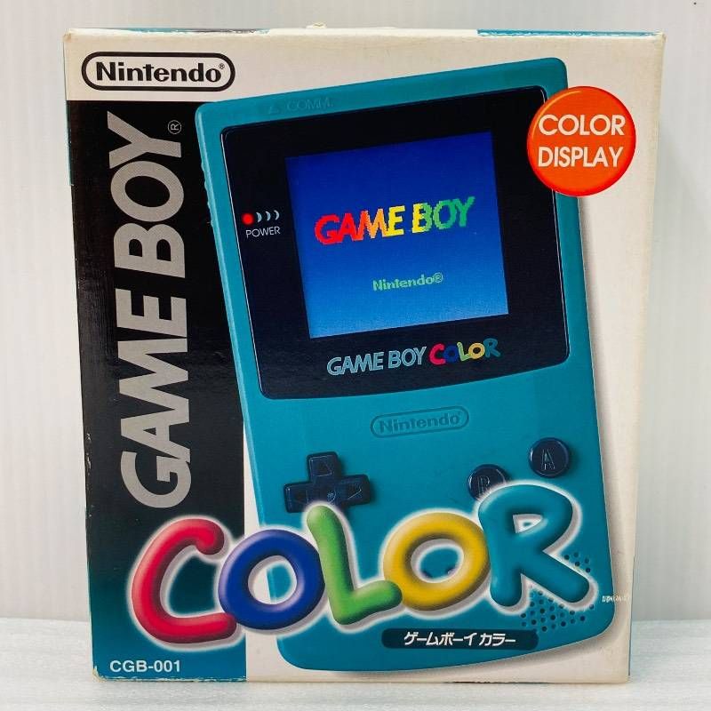 新品　動作確認のみ　希少　任天堂　ゲームボーイカラー　ブルー　定番色　箱　取説 箱／取説のみ】任天堂 GBハード ゲームボーイ カラー ブルー CGB-001