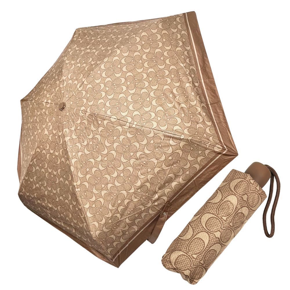 コーチ COACH 傘 折りたたみ傘 小物 UVカット シグネチャー ミニ アンブレラ CZ197 CZ197 SVXHE タン×ブラウン コーチ COACH 傘 折りたたみ傘 小物 UVカット シグネチャー ミニ