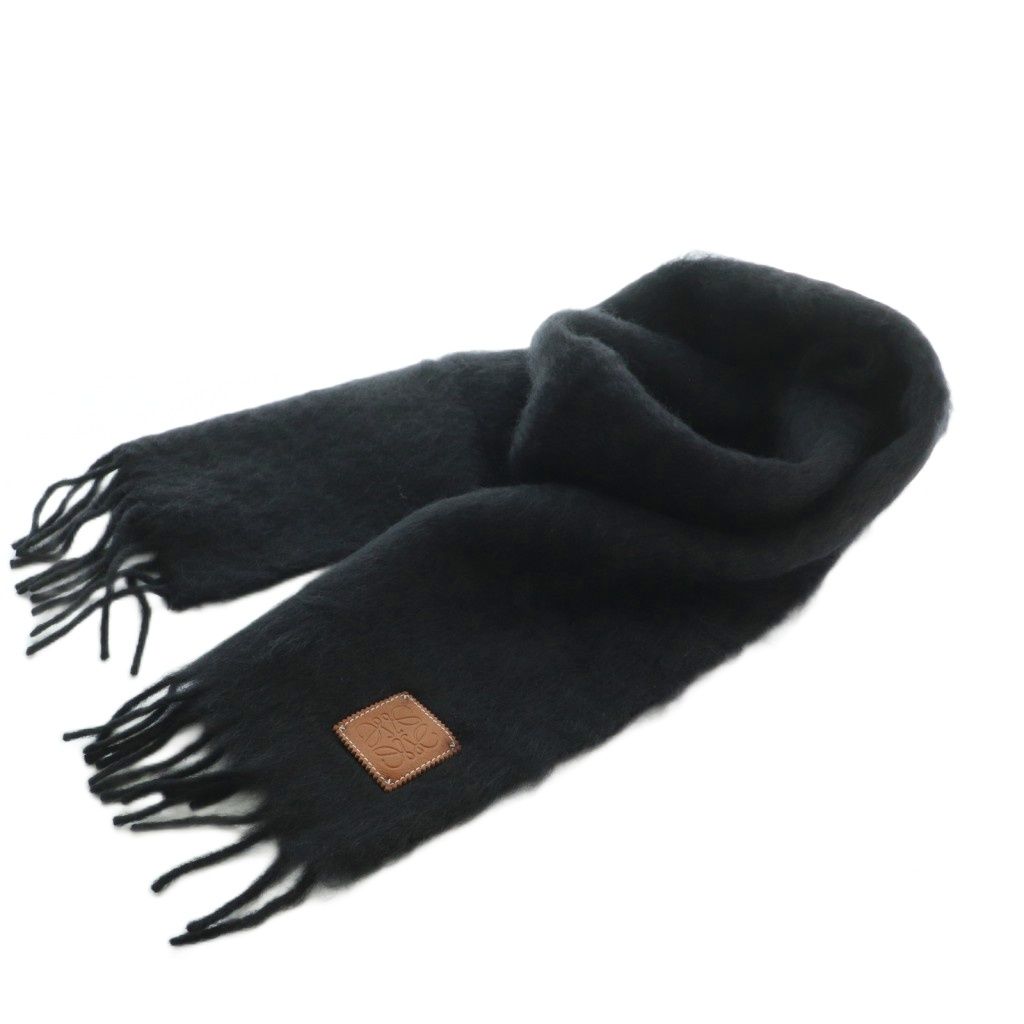 ロエベ／LOEWE ロエベ LOEWE マフラー ストール モヘヤ ブラック