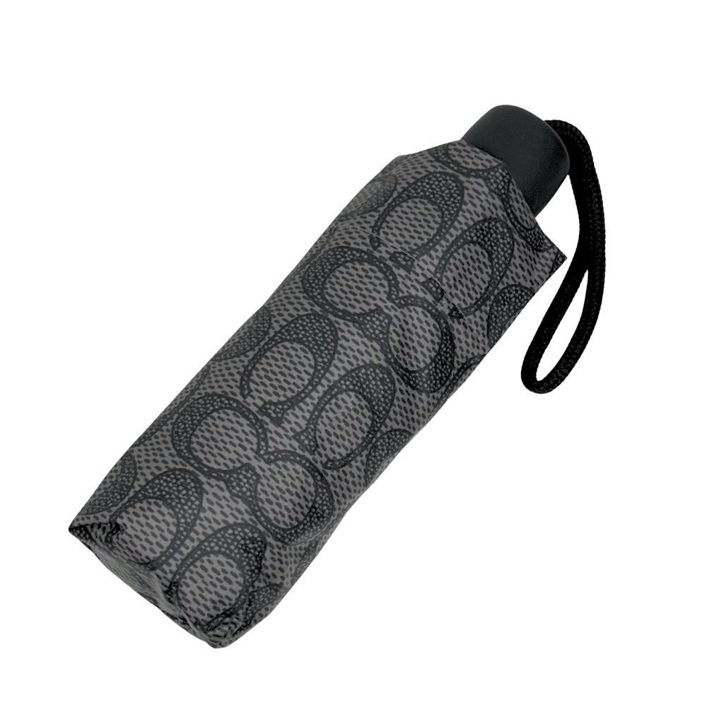 コーチ COACH 傘 折りたたみ傘 小物 UVカット シグネチャー ミニ アンブレラ CZ 197 SV GP グラファイト