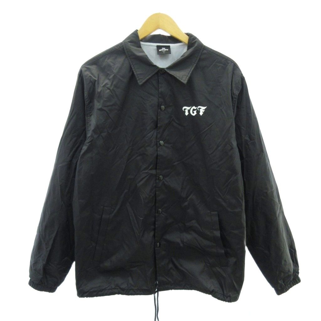 【中古】グレートフロッグ The great frog 美品 コーチジャケット ブルゾン バックプリント L 黒 ブラック 1206 グレートフロッグ The great frog 美品 コーチジャケット ブルゾン