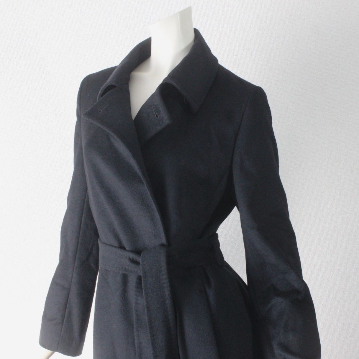 09【新品同様】イネド コート 11 カシミヤ100% L レディース ☆未使用