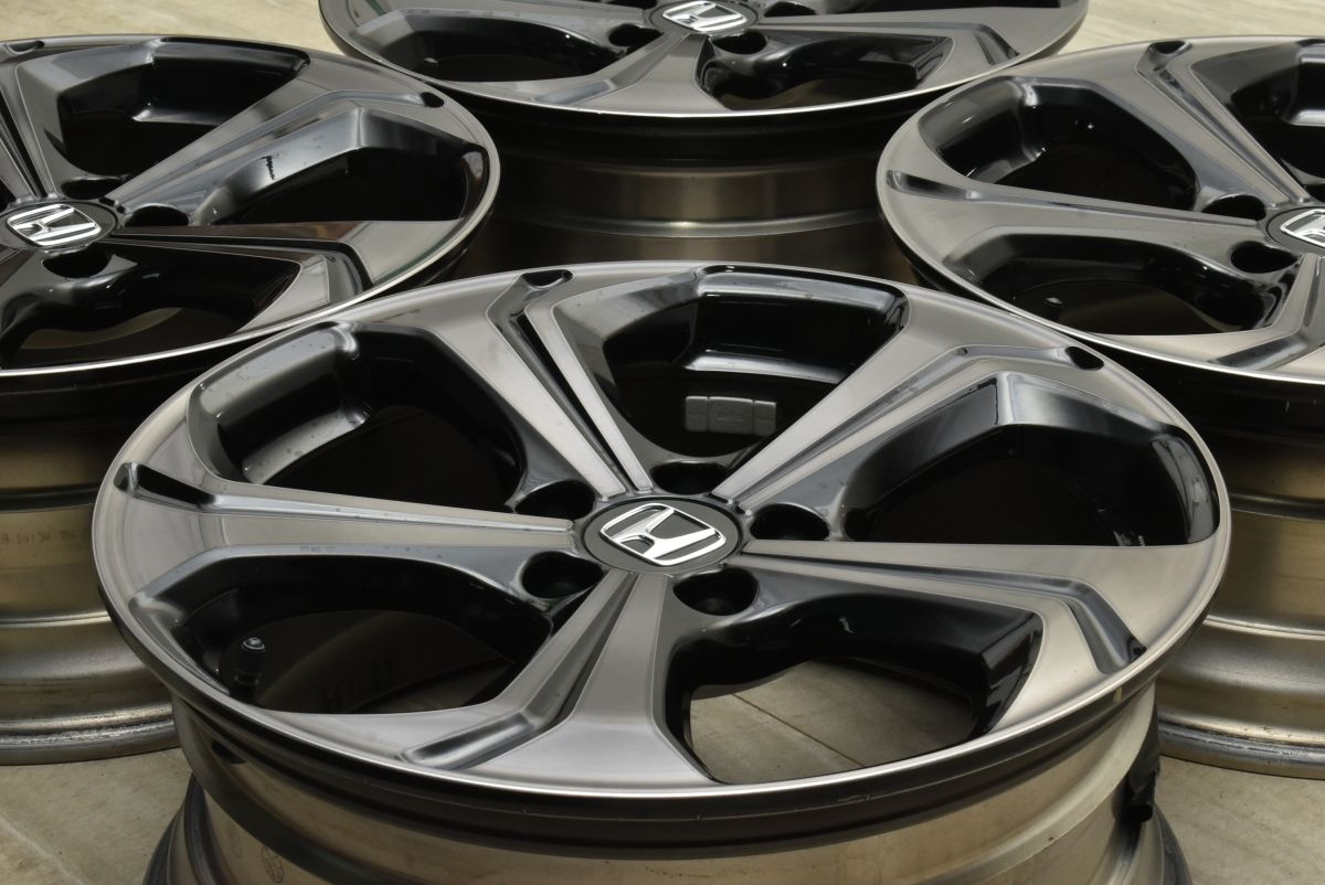 ホンダ ジェイド RS 18 in 7 5 J 45 PCD 114 3 4本ステップワゴン オデッセイ ヴェゼル アコード 流用 スタッドレス用等にも