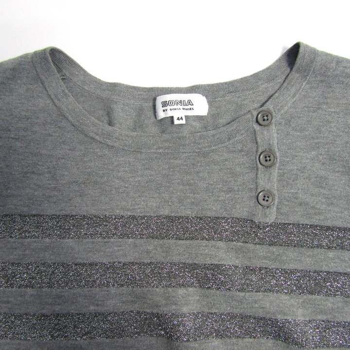 ソニアバイソニアリキエル ニット トップス 七分袖 ボーダー柄 ラメ