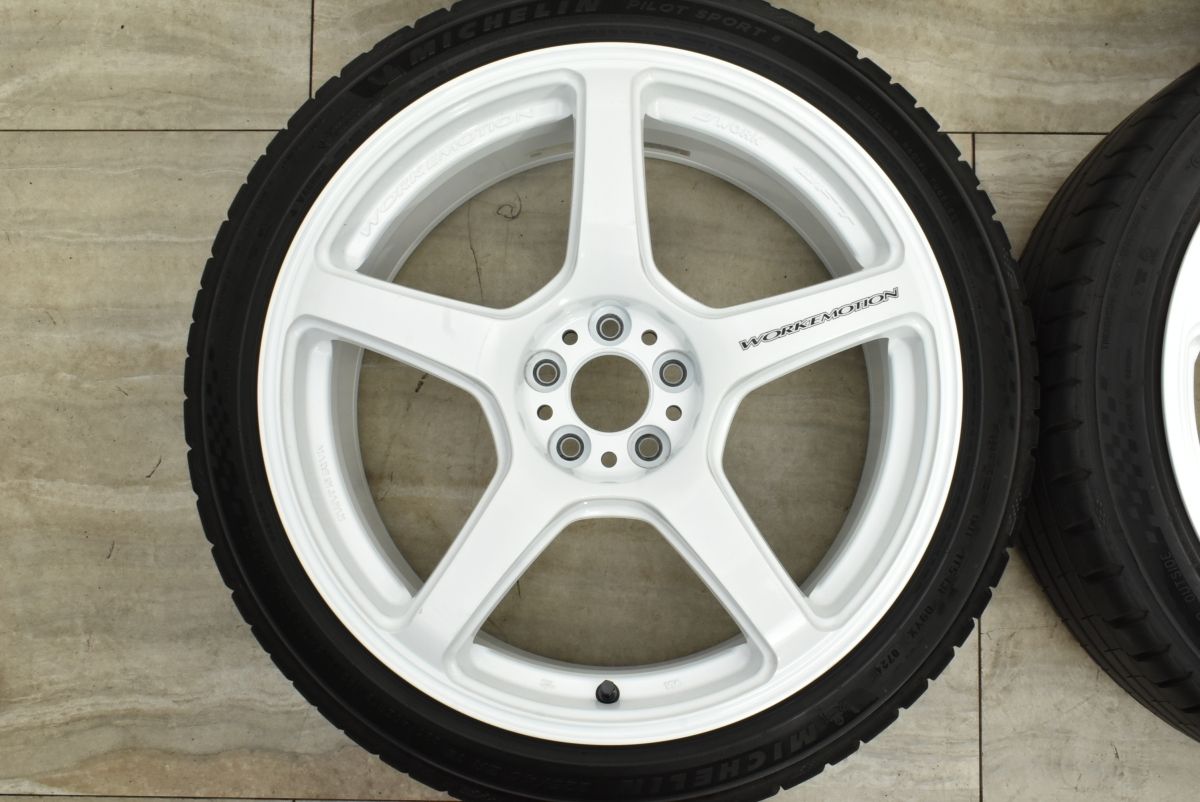 86 BRZなどに WORK エモーション T 5 R 18 in 8 J 45 PCD 100 製 ミシュラン パイロットスポーツ5 225 40 プリウス インプレッサ