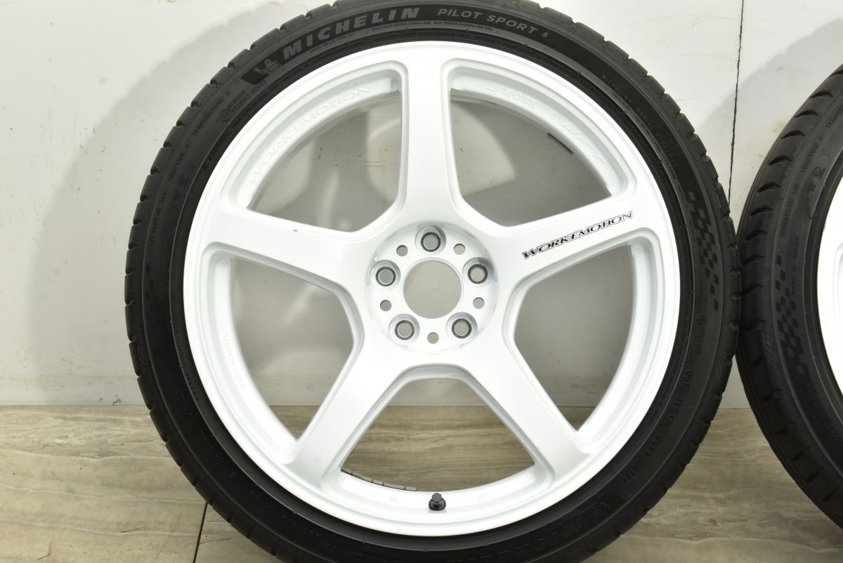  86 BRZなどに WORK エモーション T 5 R 18 in 8 J 45 PCD 100 製 ミシュラン パイロットスポーツ5 225 40 プリウス インプレッサ 18インチ タイヤ ホイールセット