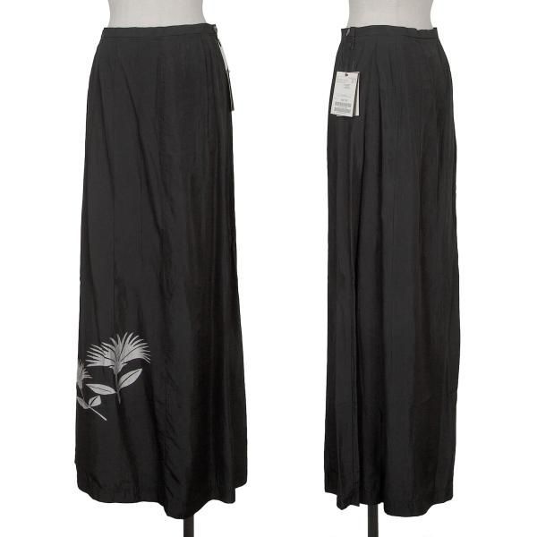 アツロウタヤマA/T レーヨンフラワージャガードダーツスカート 黒38