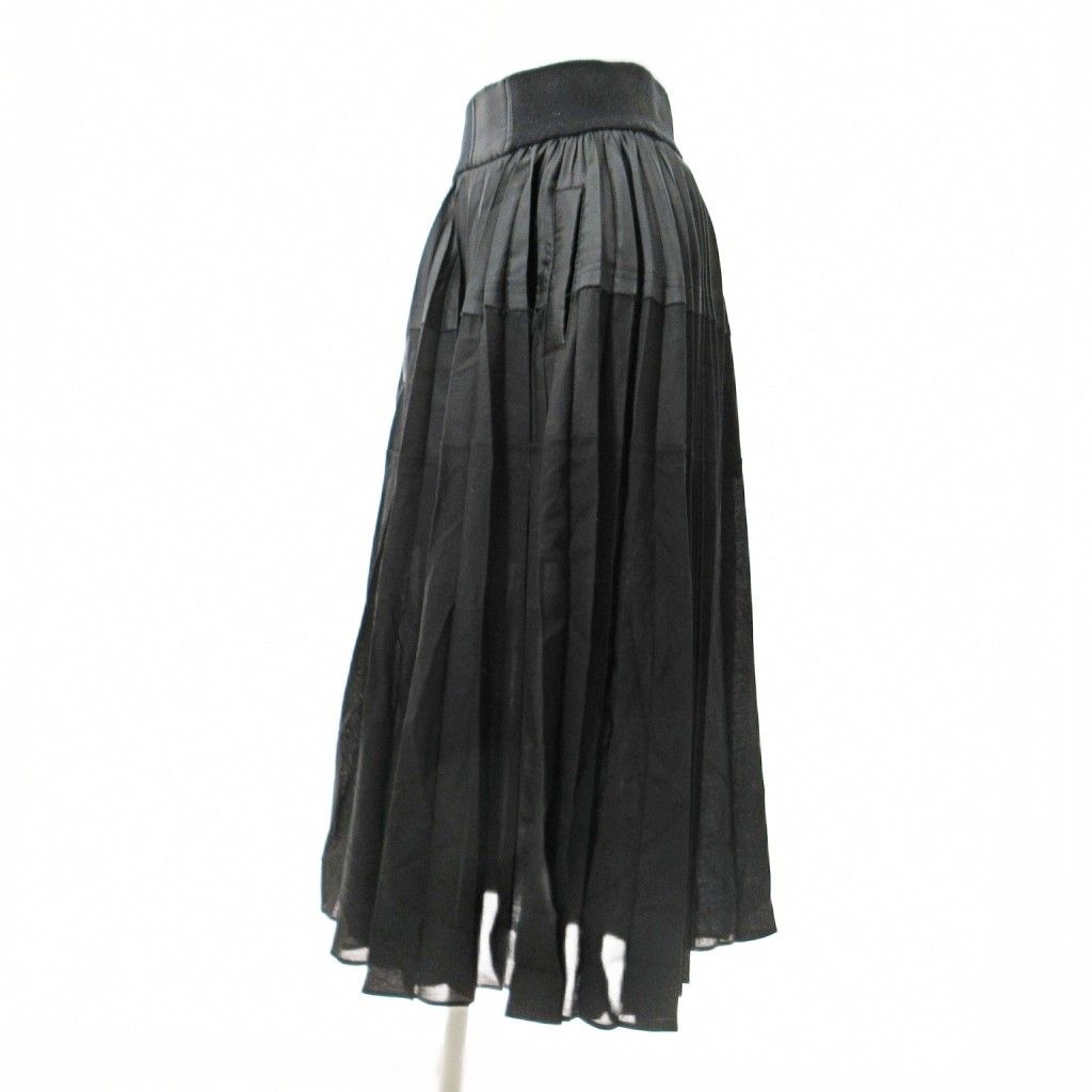 サカイ sacai 21SS 異素材ドッキング プリーツスカート ロング
