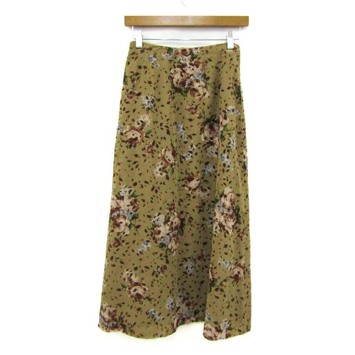 インゲボルグ ロングスカート ボトムス 花柄 レディース Mサイズ ベージュ INGEBORG