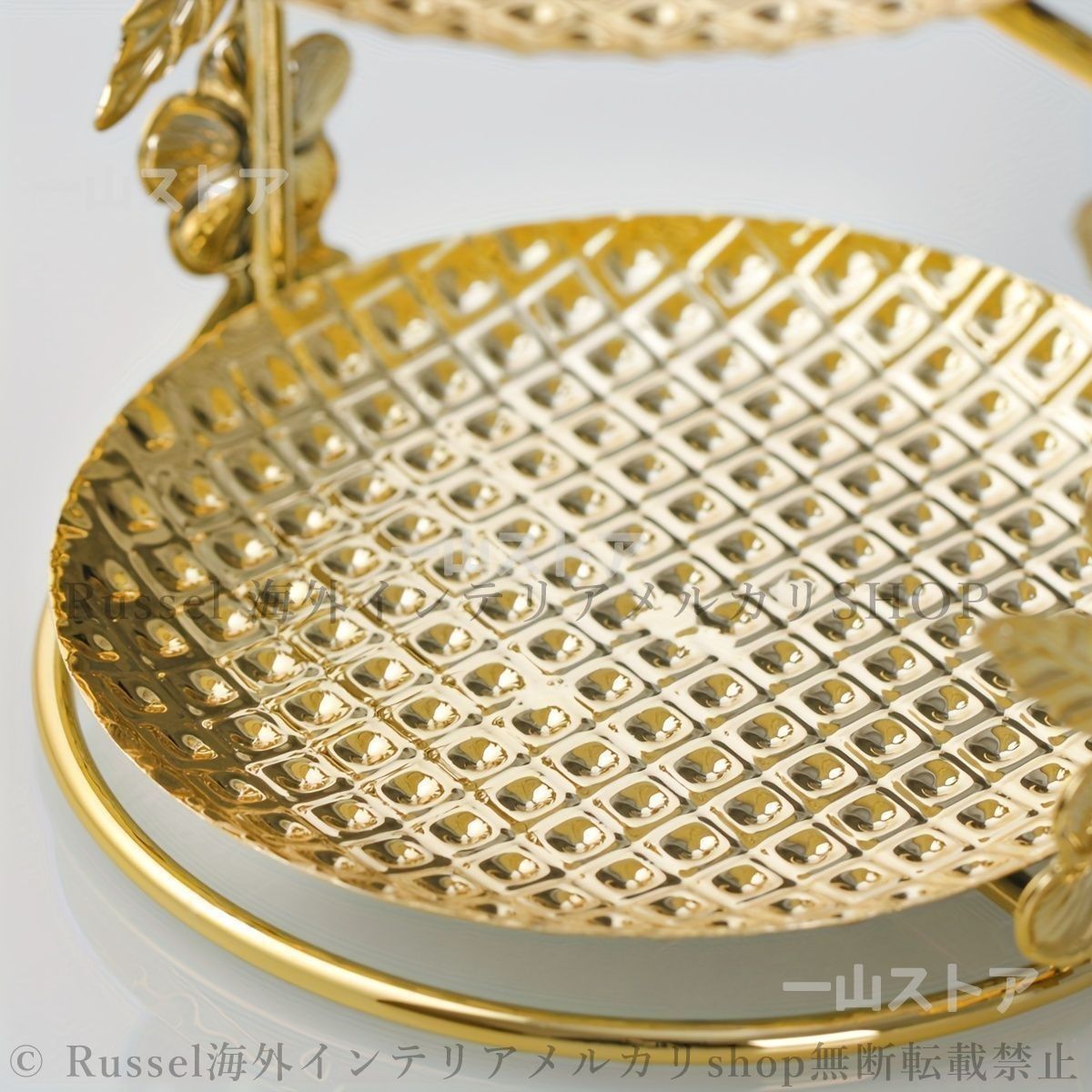 新品?未使用】 アクセサリートレイ ゴールド 花 装飾 アクセサリー