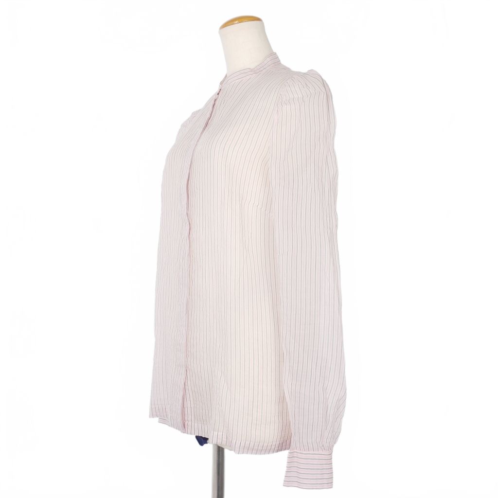 ドリスヴァンノッテン DRIES VAN NOTEN ストライプ シアー ノーカラー