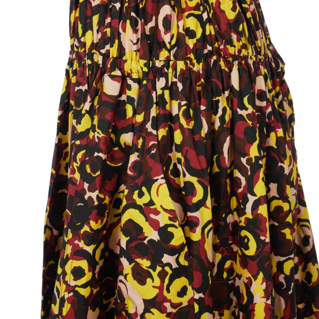 マルニ MARNI 総柄プリント ギャザー フレア ロングスカート 花柄