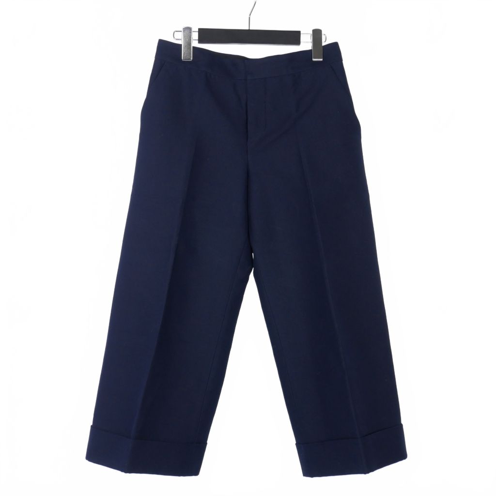 マルニ MARNI クロップド ワイドパンツ スラックス センタープレス 38