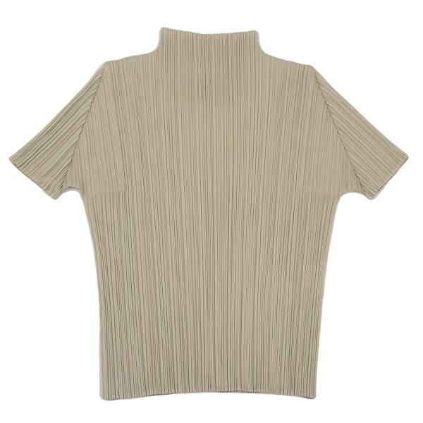 プリーツプリーズPLEATS PLEASE ハイネックプリーツTシャツ ベージュ3