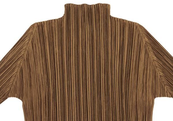プリーツプリーズPLEATS PLEASE 光沢プリーツハイネックカットソー