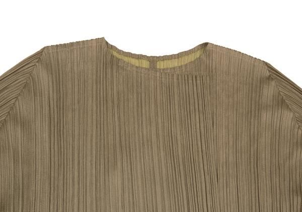プリーツプリーズPLEATS PLEASE バイカラープリーツボタンレス