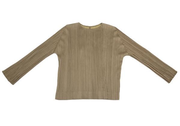 プリーツプリーズPLEATS PLEASE バイカラープリーツボタンレス