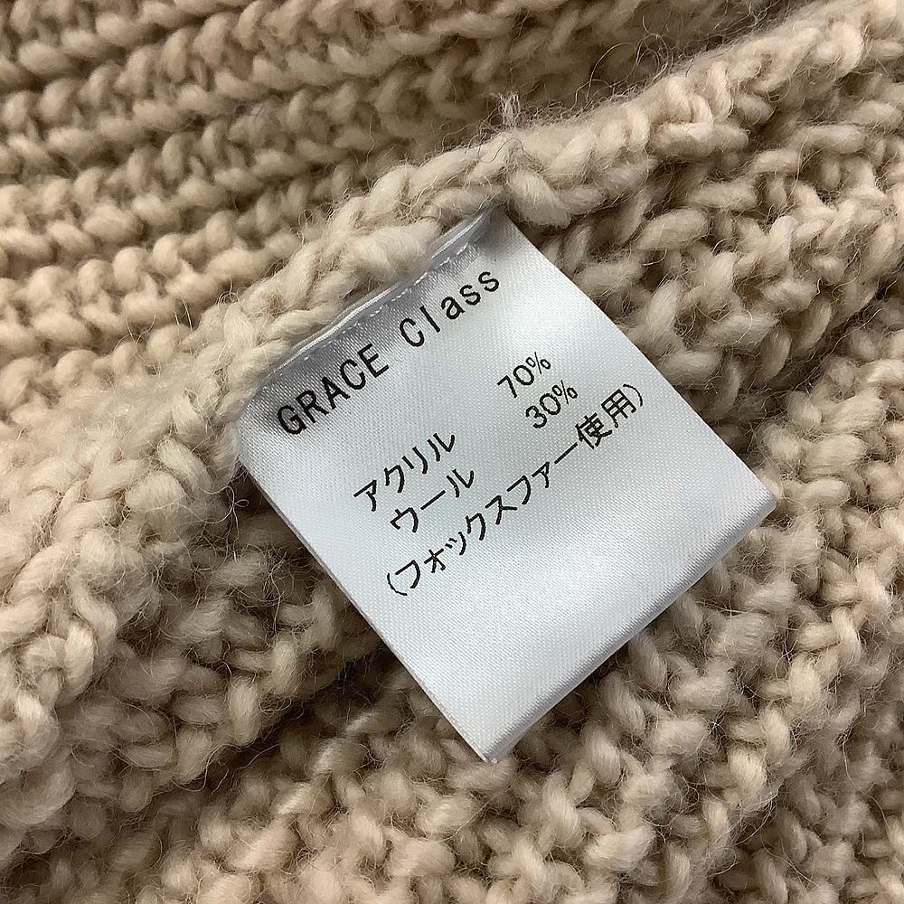 GRACE CLASS グレースクラス ニットケープ フォックスファー - メルカリ