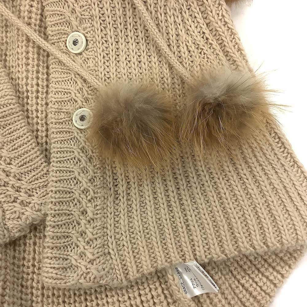 GRACE CLASS≫ウール100% フォックスファー付きケープコート GRACE CLASS グレースクラス ニットケープ フォックスファー - メルカリ